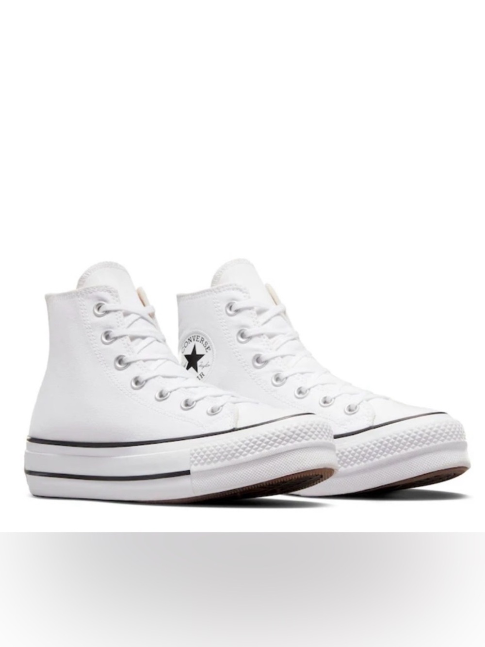 Converse Chuck Taylor All Star Lift Platform Hightop Shoes | White Black | 8 - Picture 2 of 8